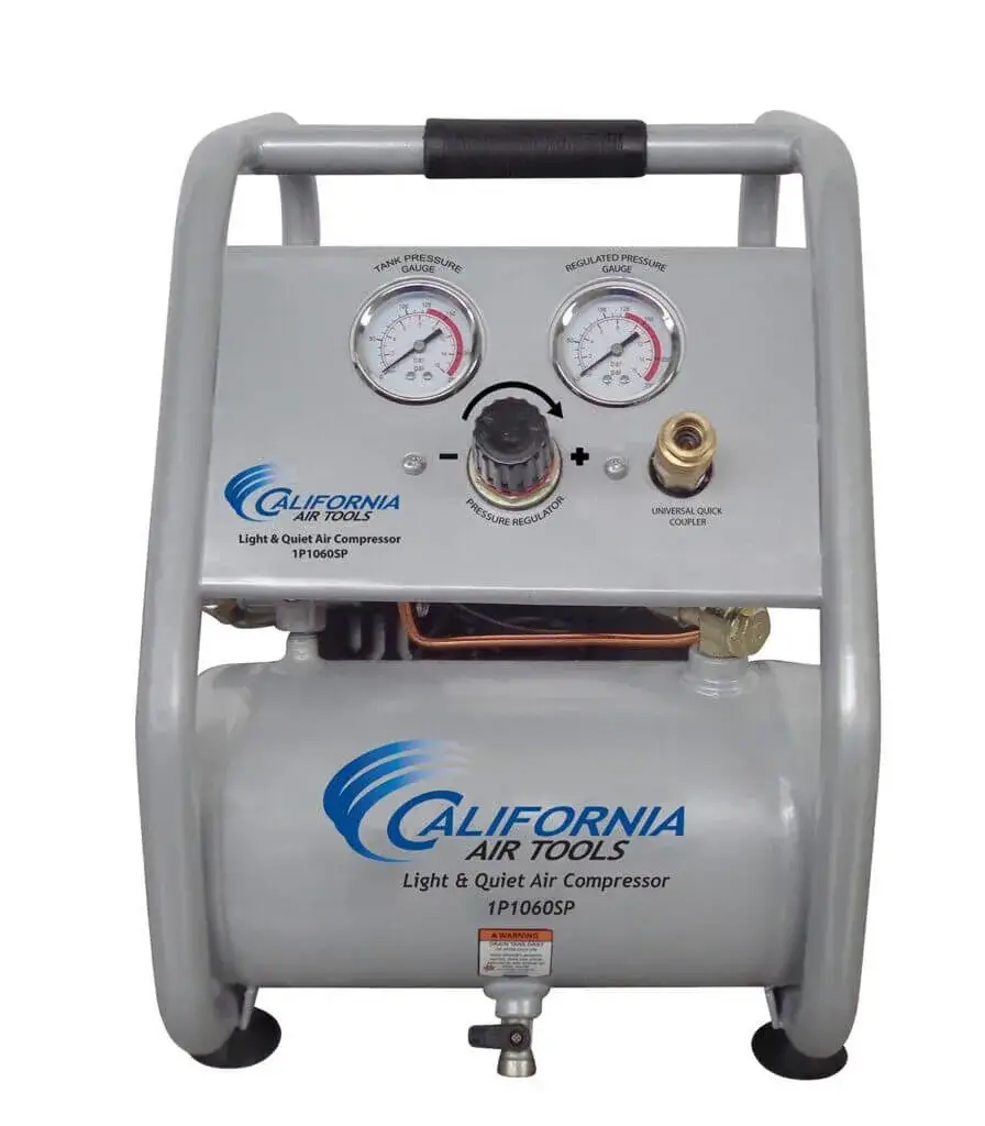 Air compressor on an industrial construction site