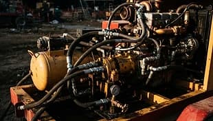 Dewatering pump operating on a construction site in Abu Dhabi