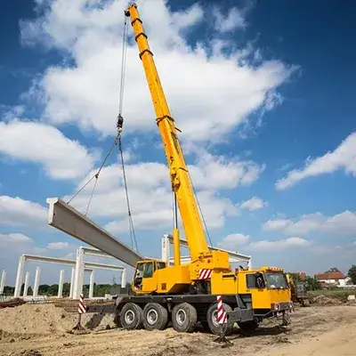 Lifting and access equipment on an industrial site in the UAE